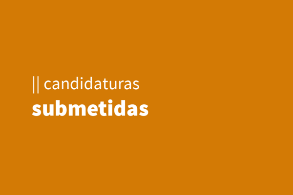 Candidaturas submetidas