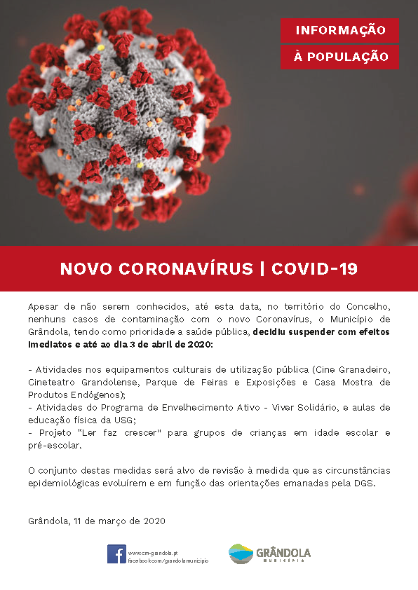 COVID 19 - Informação à População - 11 de março 2020