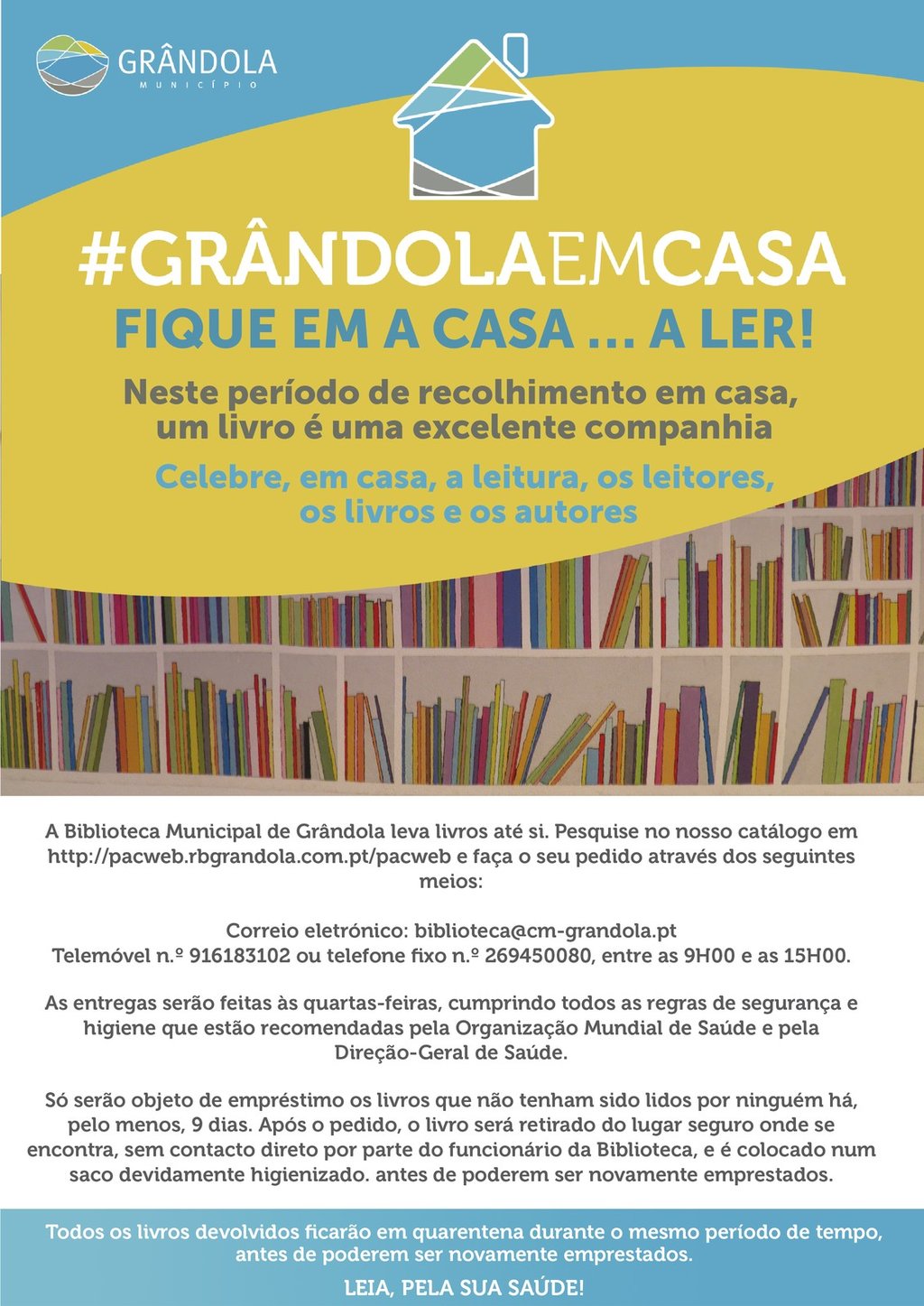 #GRÂNDOLA EM CASA … Fique em casa... a ler!
