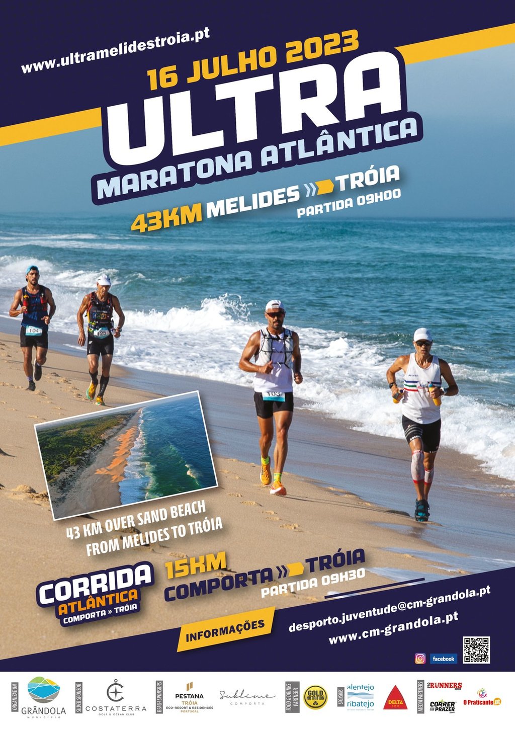 DESPORTO | RESULTADOS | Ultra Maratona Atlântica Melides – Tróia | Corrida Atlântica Comporta – T...