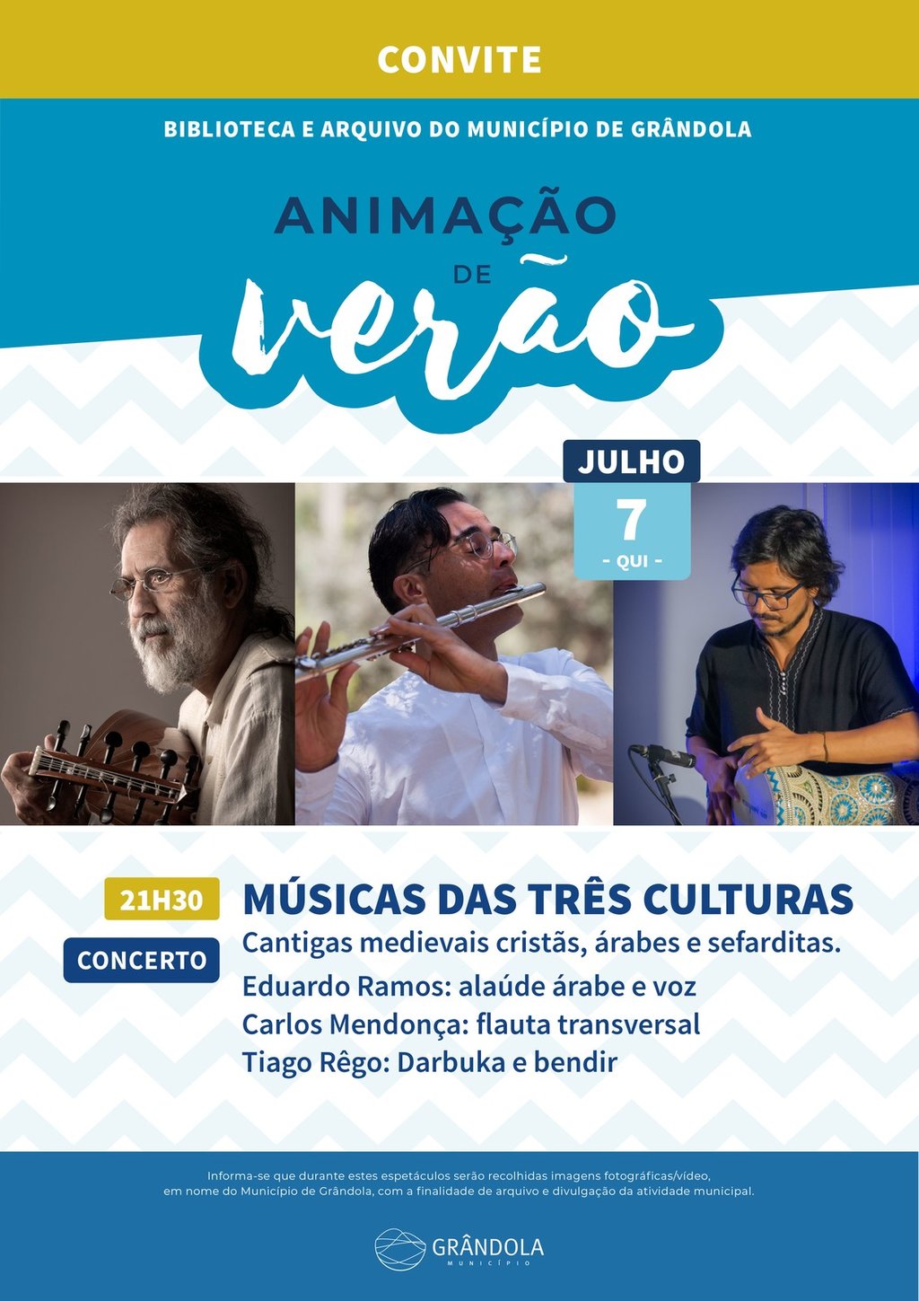 VERÃO | Animação de verão » Concerto - Música das três culturas » Biblioteca e Arquivo do Município 