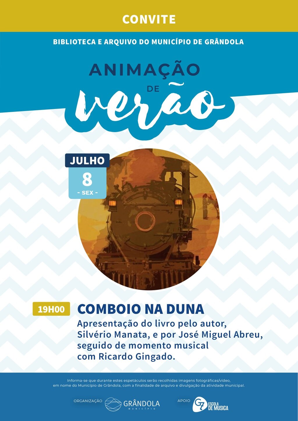 VERÃO | Animação de verão - Apresentação do livro "Comboio na Duna" » Biblioteca e Arquivo do Mun...