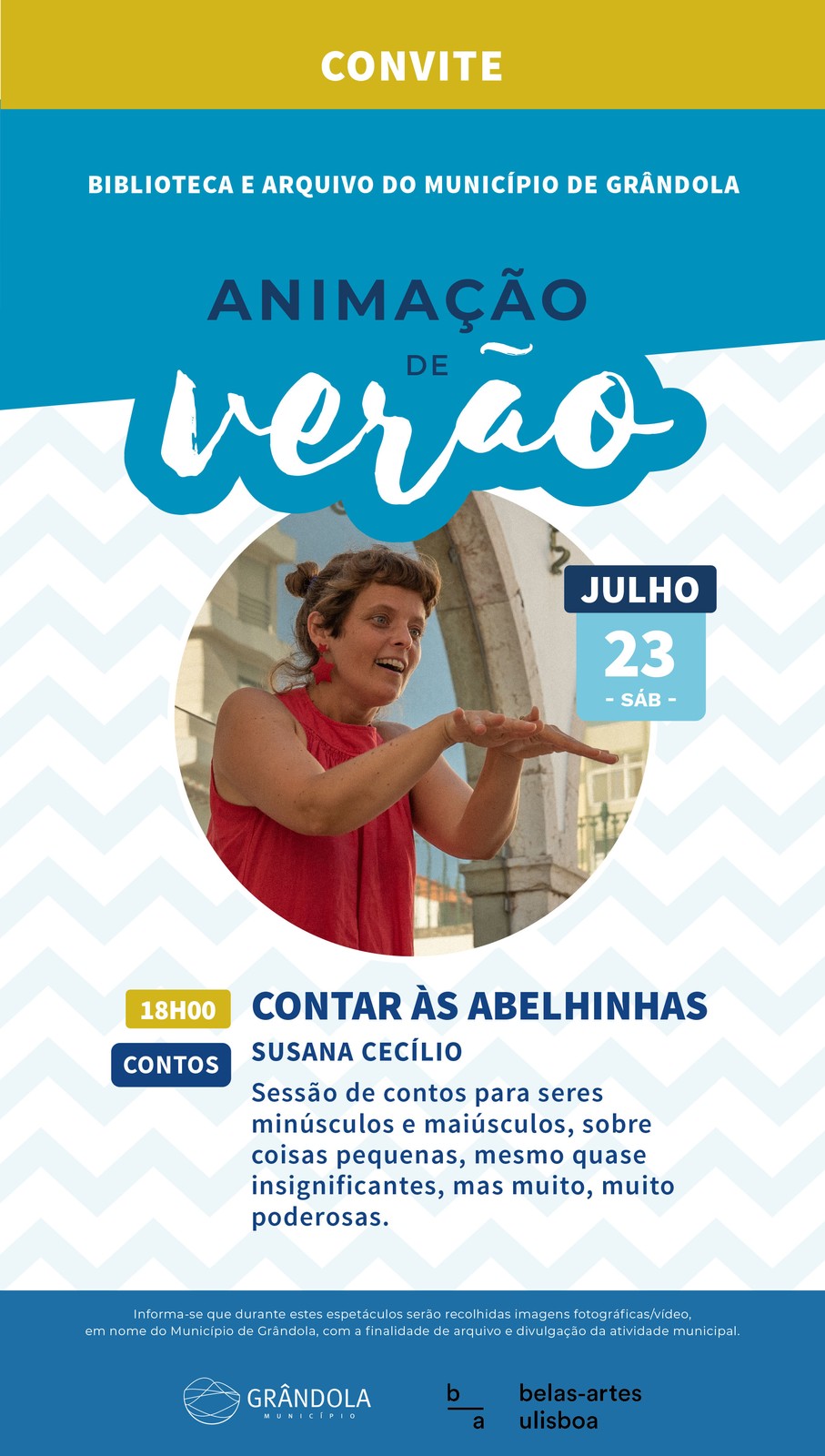 VERÃO | Animação de verão - Sessão de Contos - Contar às Abelhinhas com Susana Cecílio 