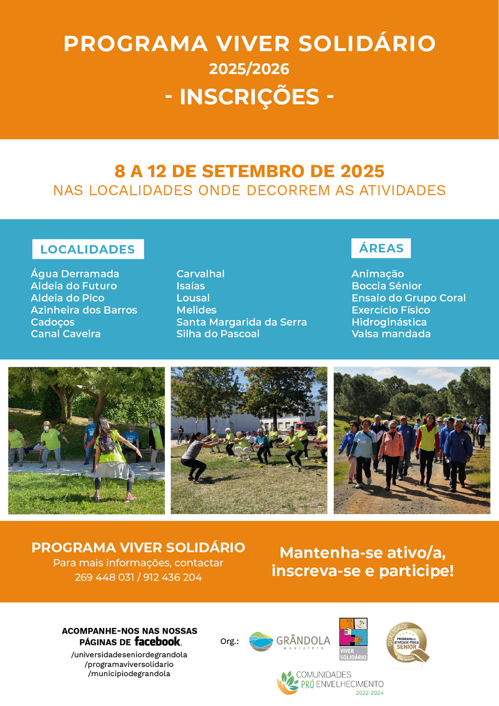 SÉNIOR | Programa Viver Solidário | Inscrições 2025 / 2026