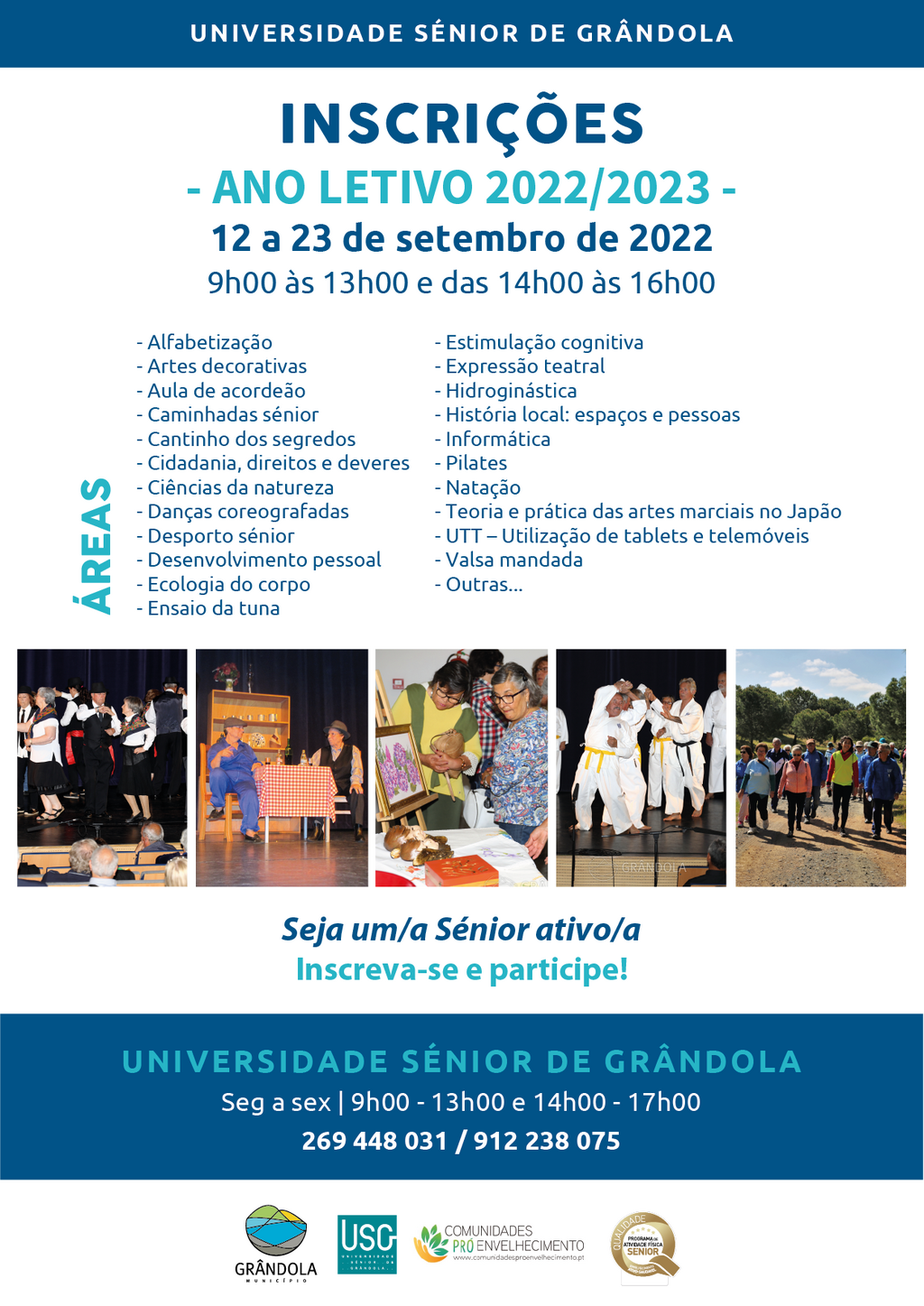 Universidade Sénior de Grândola | Inscrições 