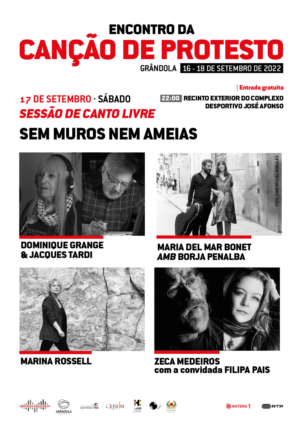 MÚSICA, CULTURA, EXPOSIÇÕES | Encontro da Canção de Protesto » Sessão de canto livre: Sem Muros n...