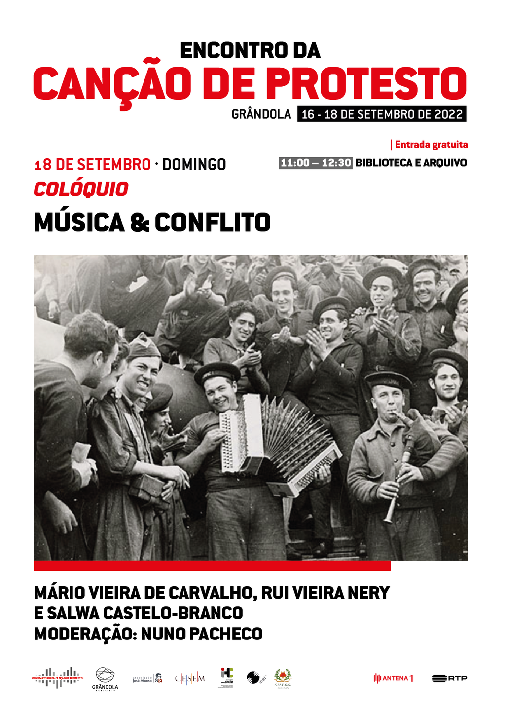 MÚSICA, CULTURA, EXPOSIÇÕES | Encontro da Canção de Protesto » Colóquio: Música & Conflito