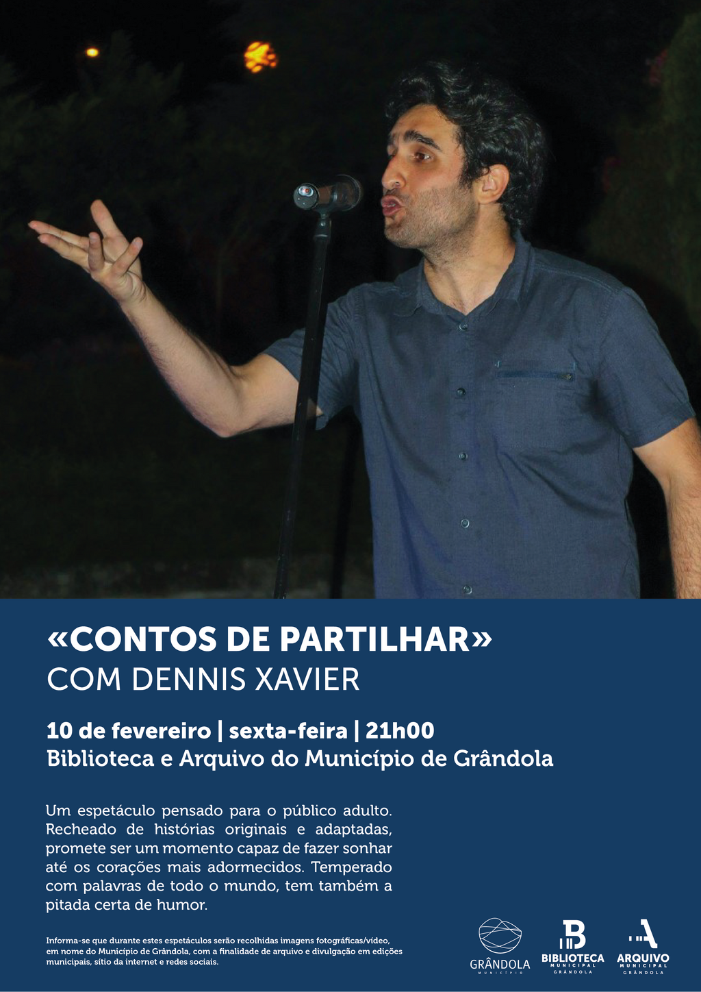 BIBLIOTECA | »Contos de partilhar» com Dennis Xavier