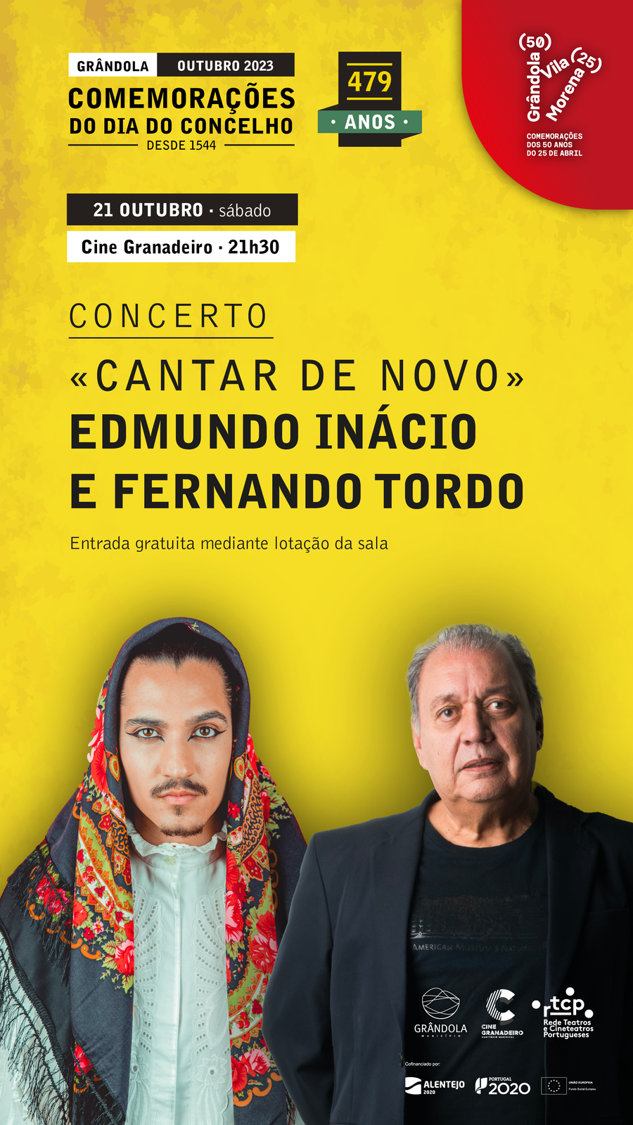 «Cantar de Novo» | Espetáculo com Edmundo Inácio e Fernando Tordo