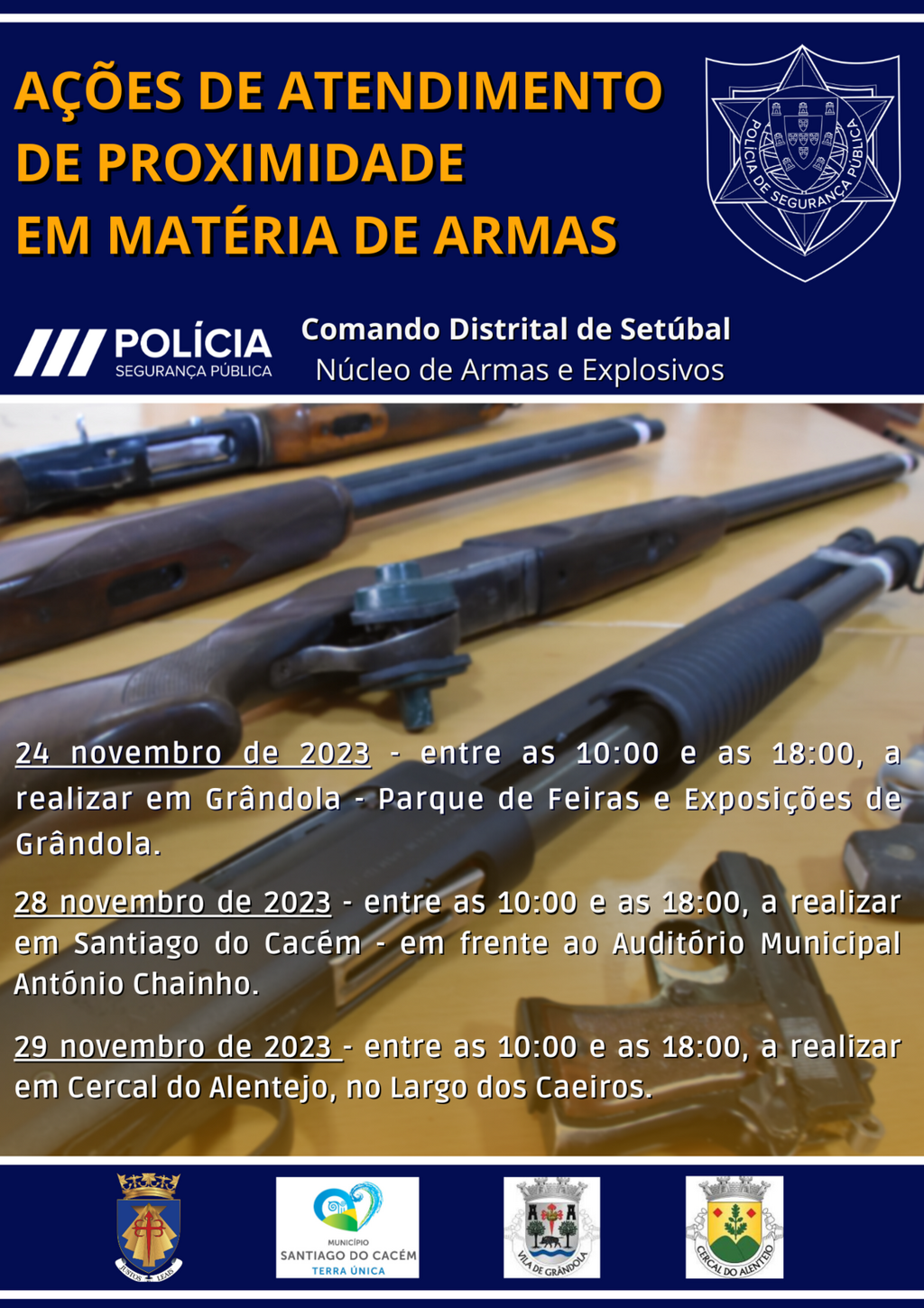 SEGURANÇA PÚBLICA | Ação  de atendimento de proximidade sobre armas