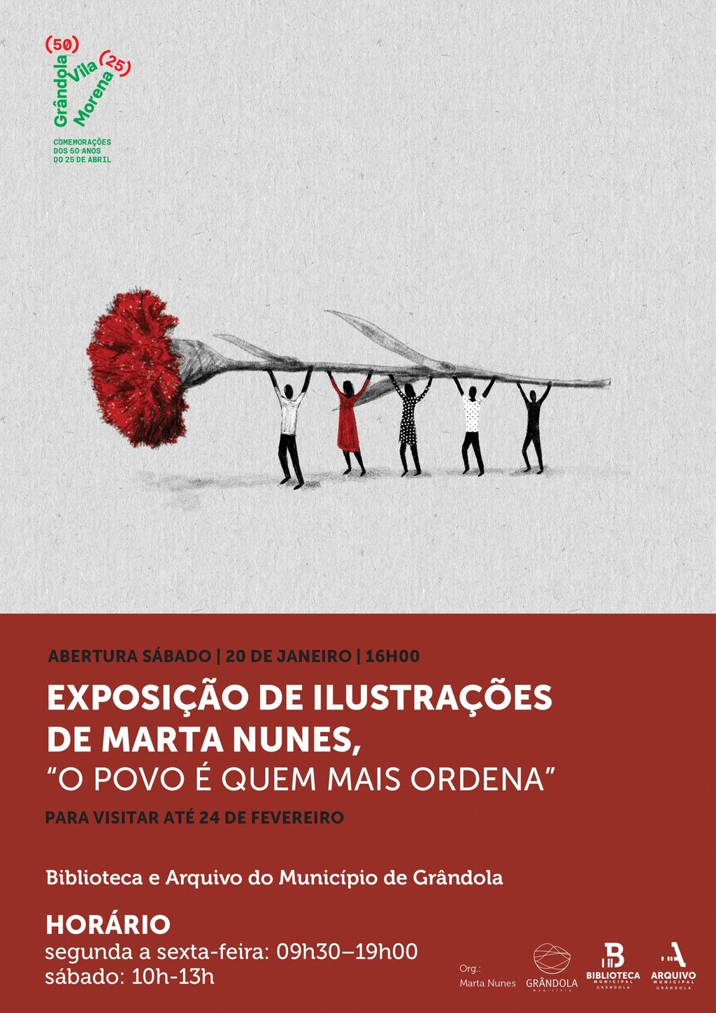 CULTURA | Exposição de Ilustrações de Marta Nunes, " O POVO É QUEM MAIS ORDENA"
