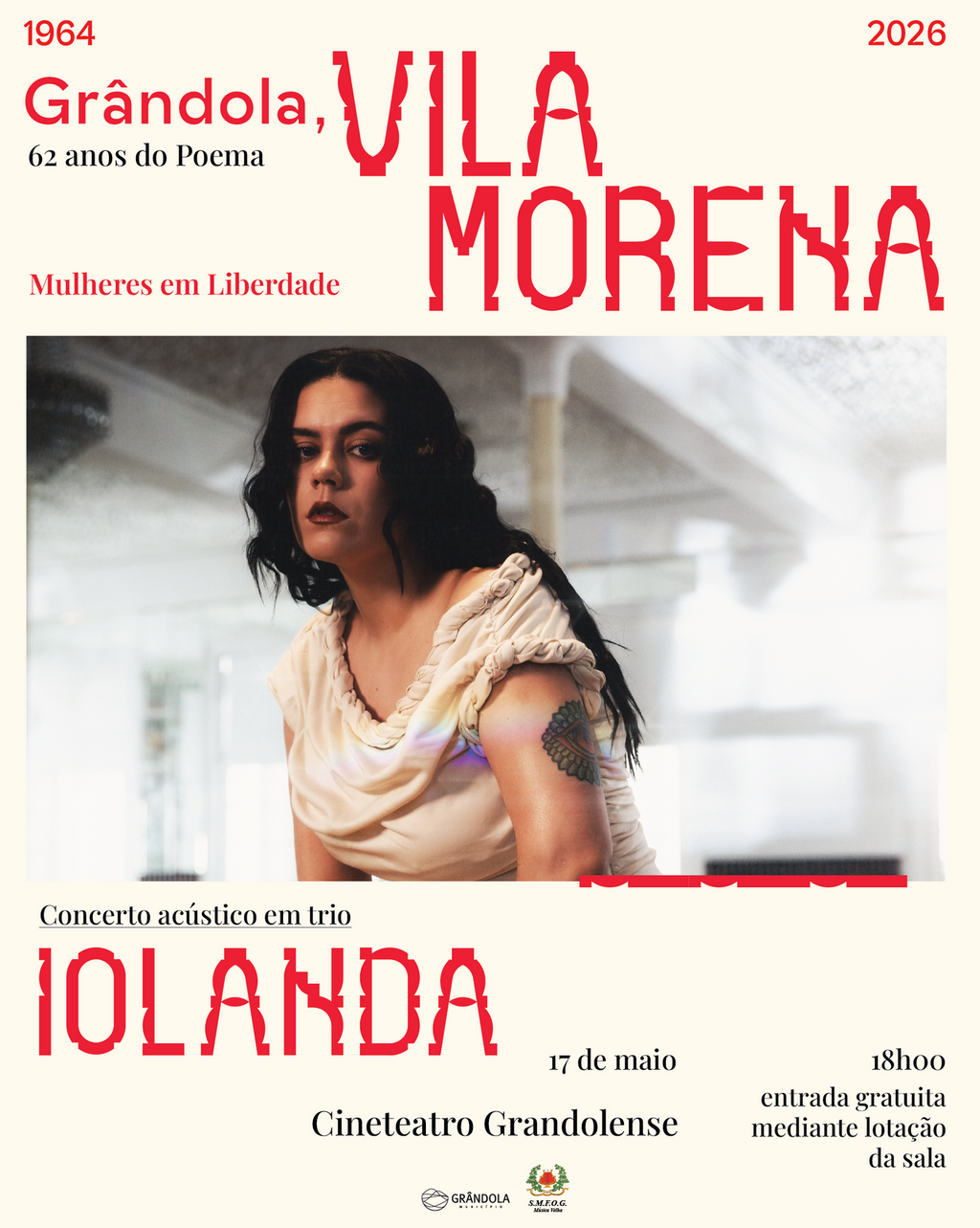 CULTURA | Grândola, Vila Morena - 62 Anos do Poema | Concerto acústico em trio Iolanda
