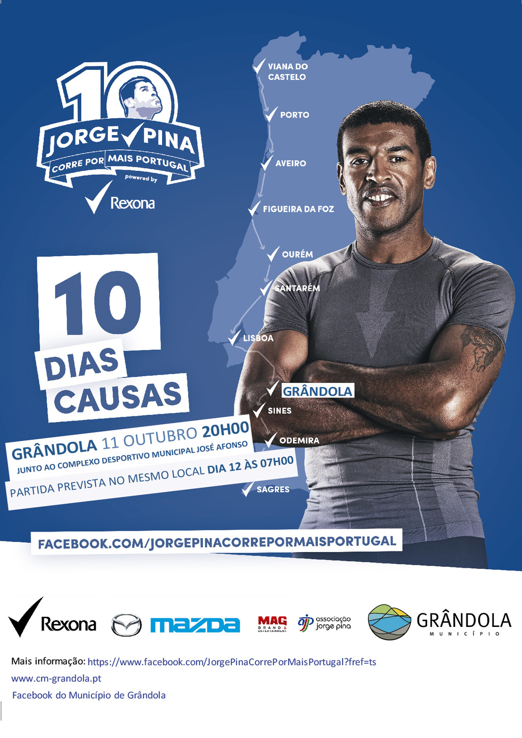 Jorge Pina "Corre por Mais Portugal" - Grândola Recebe o Atleta no Próximo Sábado