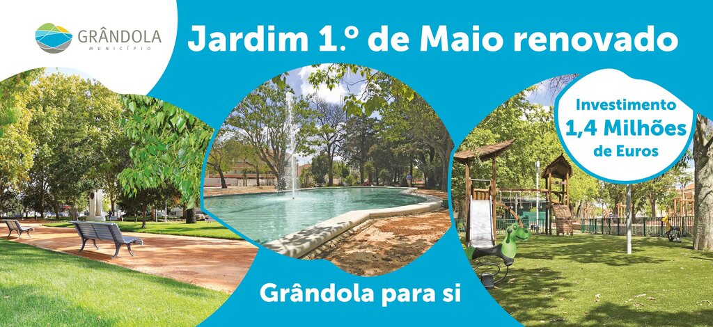 O renovado Jardim 1.º de Maio abre amanhã ao público