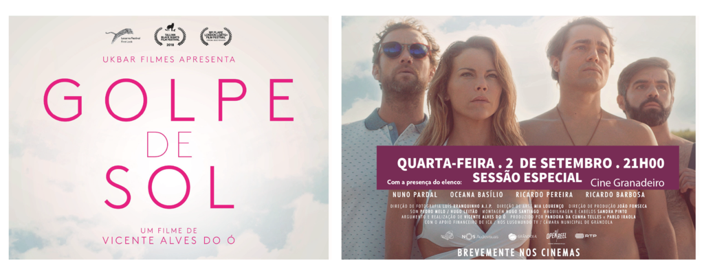 Filme Golpe de Sol exibido em Grândola dia 2 de Setembro com a presença dos atores Oceana Basilio...