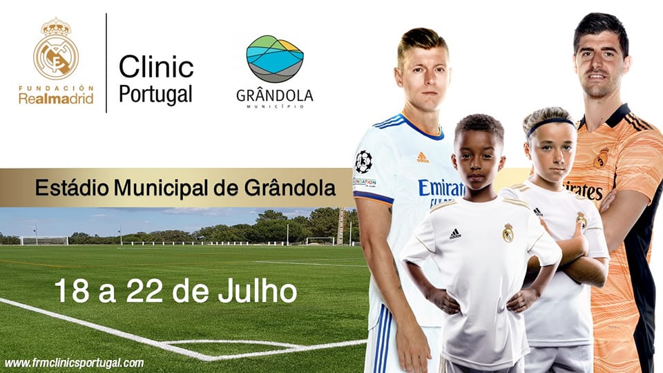 O Estádio Municipal de Grândola vai receber a Clinica Real Madrid entre 18 e 22 de julho