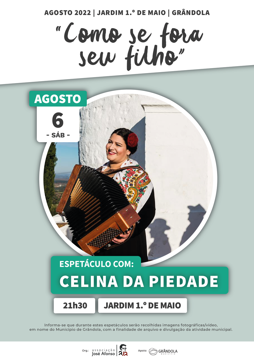 Celina da Piedade regressa a Grândola com um espetáculo único