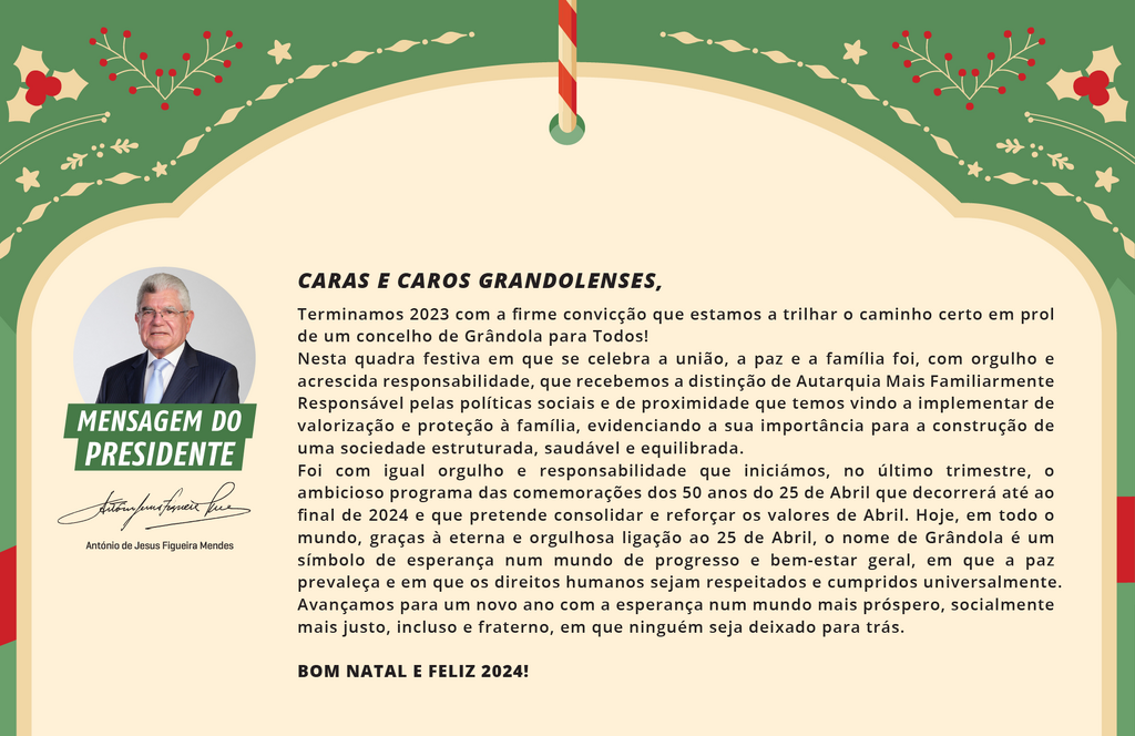 Mensagem de Natal do Senhor Presidente