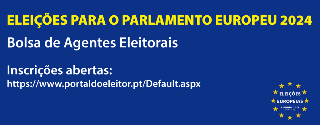 BOLSA DE AGENTES ELEITORAIS – ELEIÇÕES PARA O PARLAMENTO EUROPEU