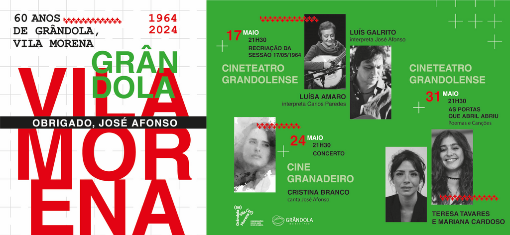 Grândola celebra 60 Anos de Grândola, Vila Morena com programa «Obrigado, José Afonso»