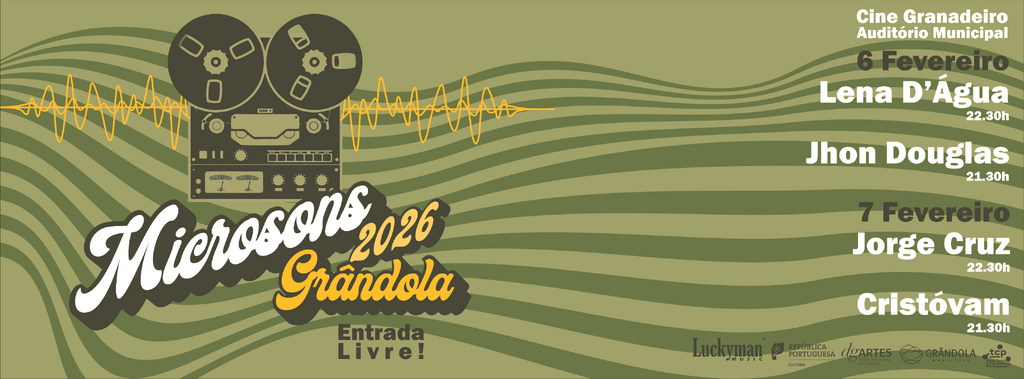 Microsons 2026: Lena D’Água, Jhon Douglas, Cristóvam e Jorge Cruz em Grândola