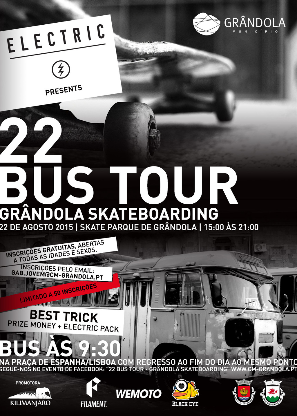 A Maior Prova de Skate do Alentejo Litoral Chegou a Grândola! 22 Agosto – Bus Tour – Grândola Ska...