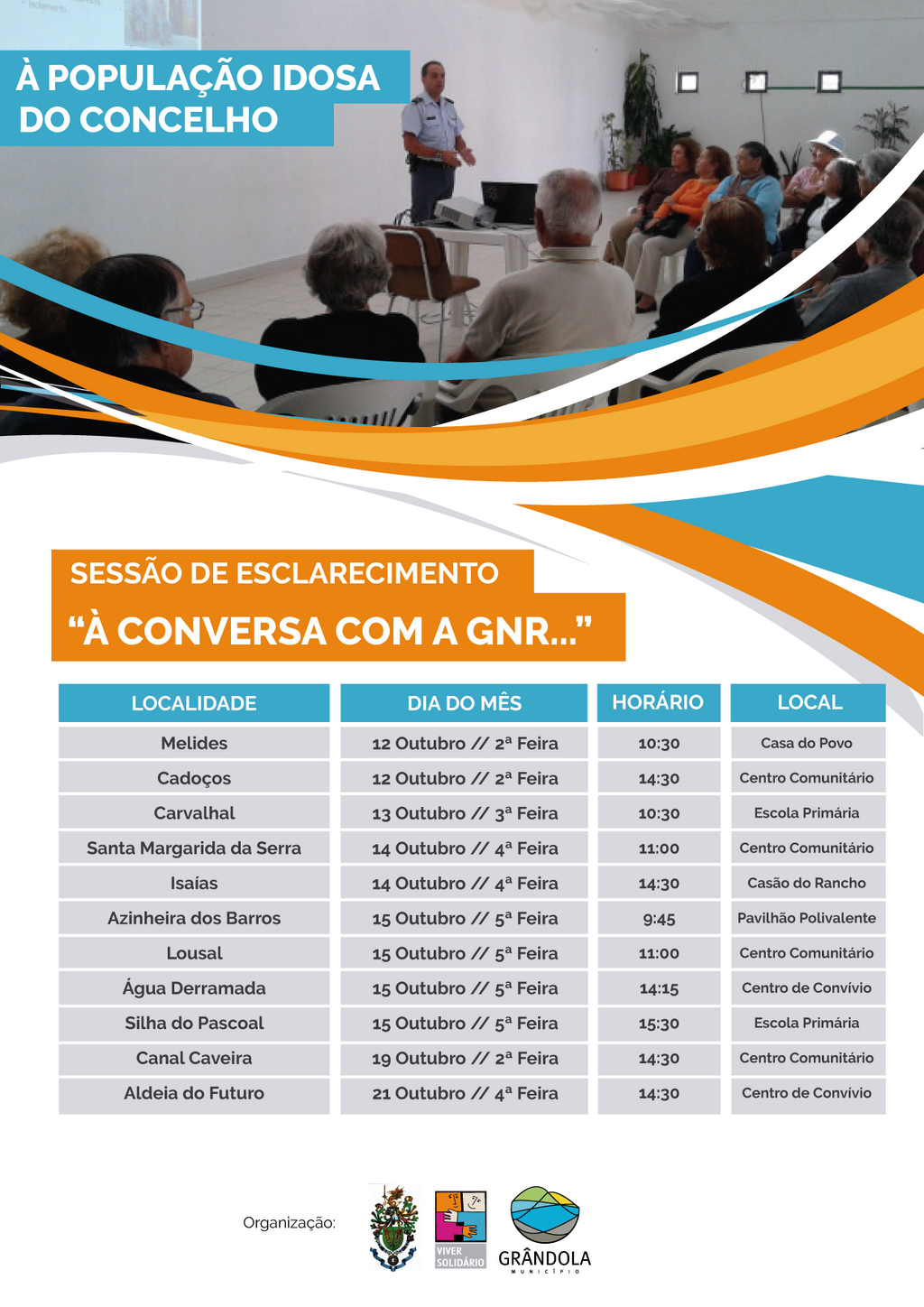 Idosos do Concelho vão estar “À Conversa com a GNR…”