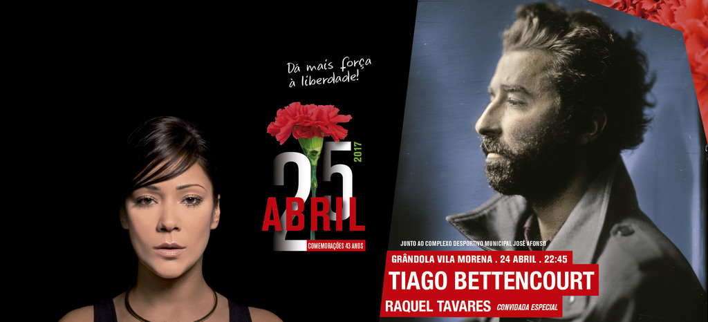 Tiago Bettencourt convida Raquel Tavares para espetáculo inédito  na noite de 24 de Abril