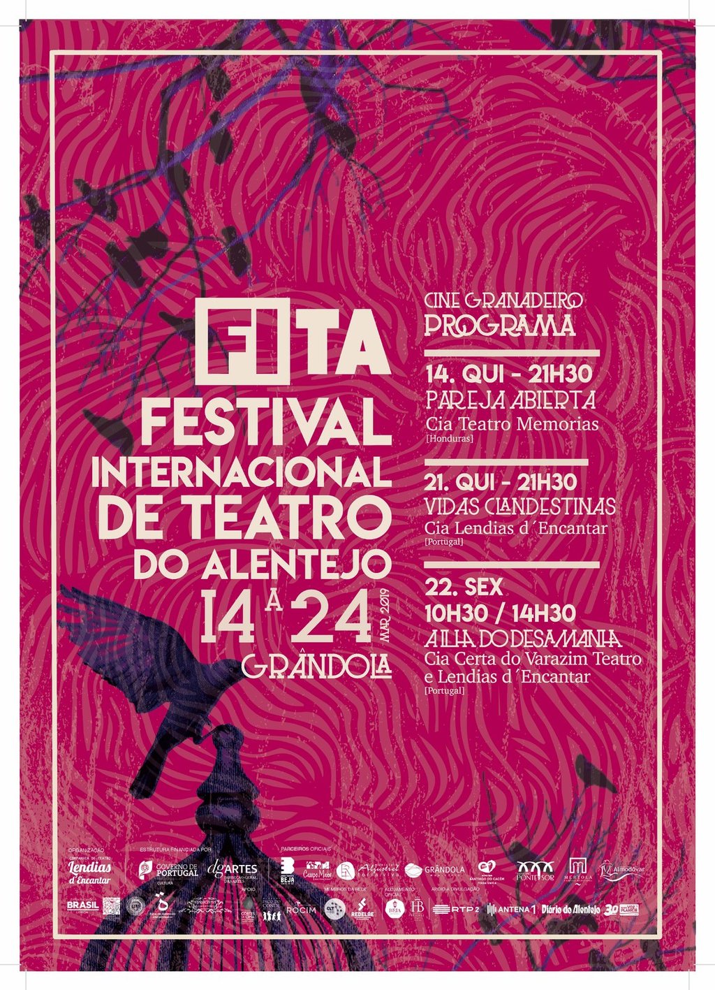 Grândola recebe 3 Espectáculos do FITA  Festival Internacional de Teatro do Alentejo