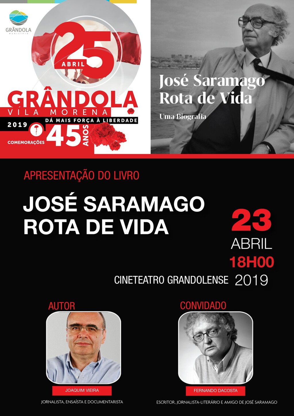 Dia Mundial do Livro Apresentação do livro ”José Saramago: rota de vida — uma biografia”