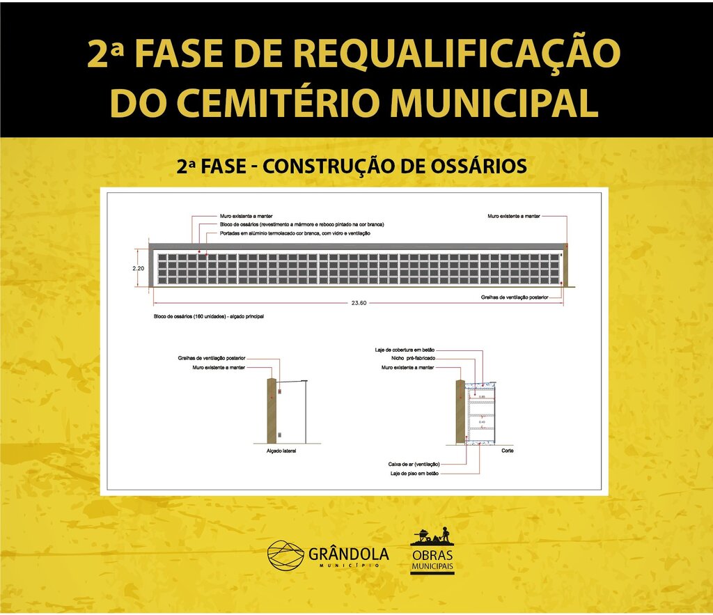 O Município de Grândola continua a requalificar o Cemitério Municipal