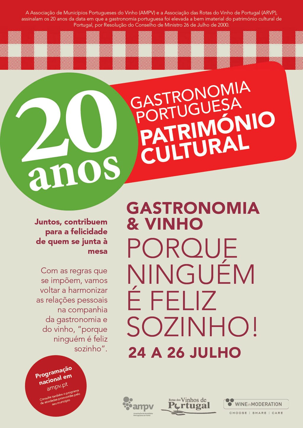 cartaz 20 anos gastronomia