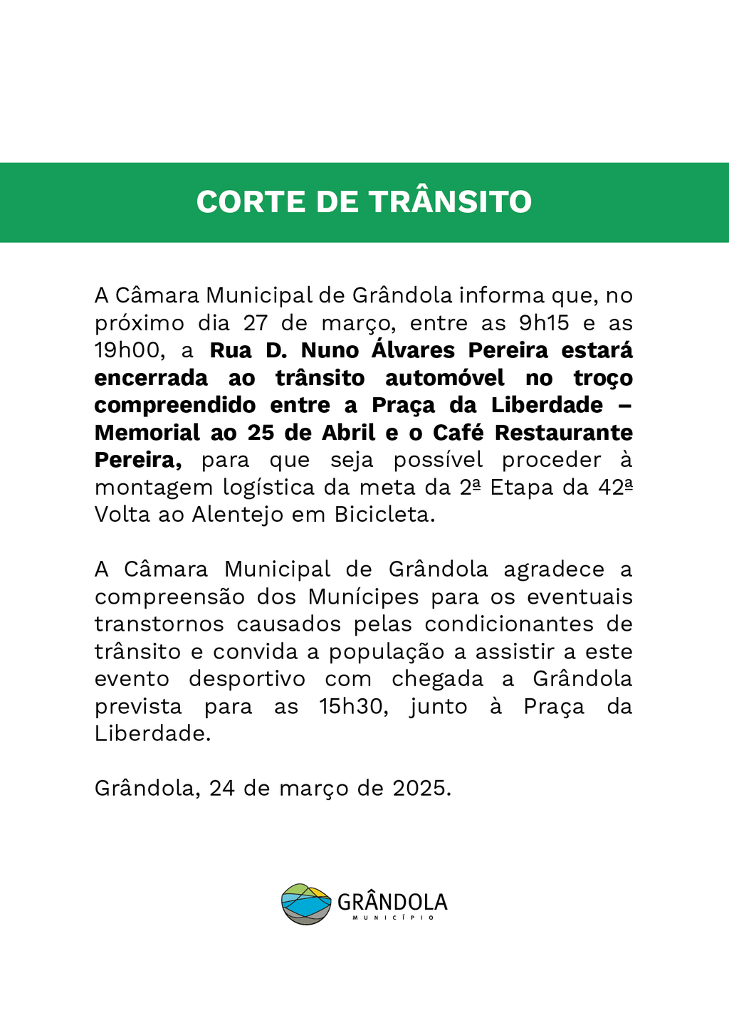 Aviso de Trânsito 2 de 2