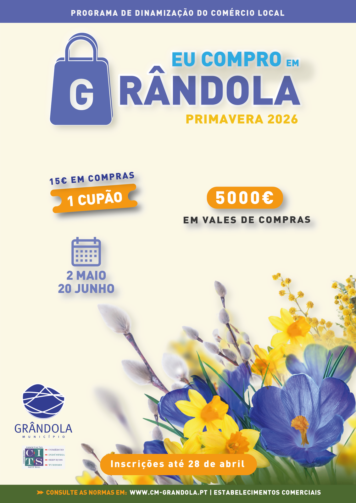 CARTAZ- EU COMPRO EM GR&Acirc;NDOLA PRIMAVERA 2026